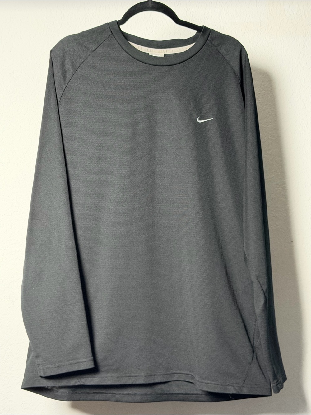 Nike Charcoal Gray Long Sleeve Crew Shirt